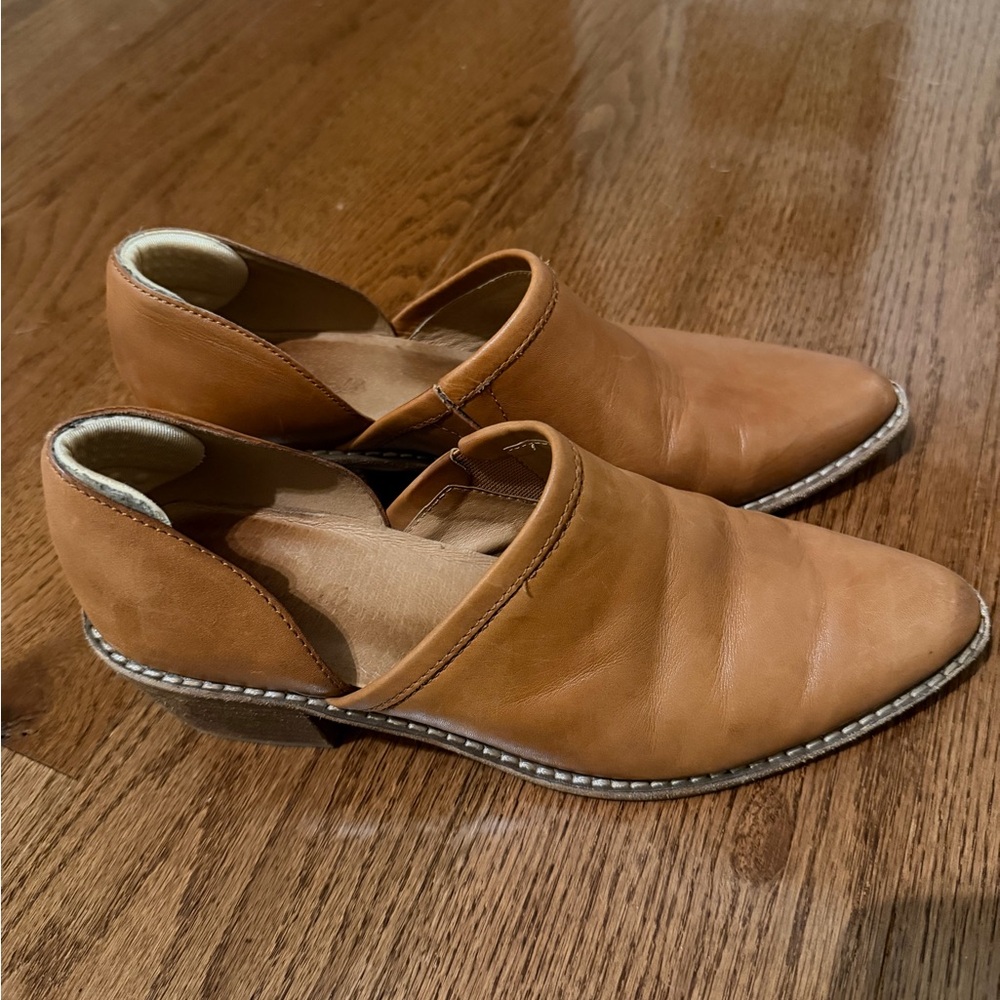 Madewell Tan Leather Mules